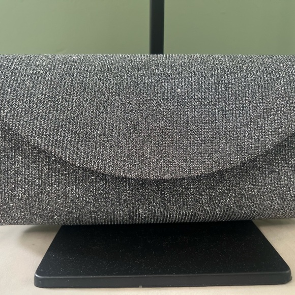 Handbags - Elegant Silver Sparkle Clutch Bag